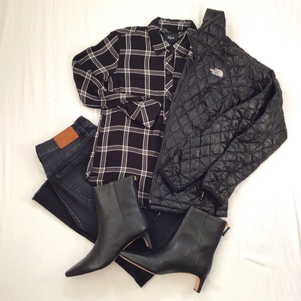 Rails Hunter Black & White Plaid Sz S